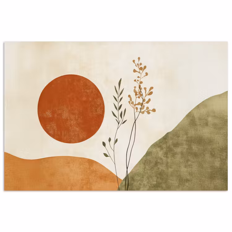 Zon - Abstract - Takken - Oranje poster papier klein -3d
