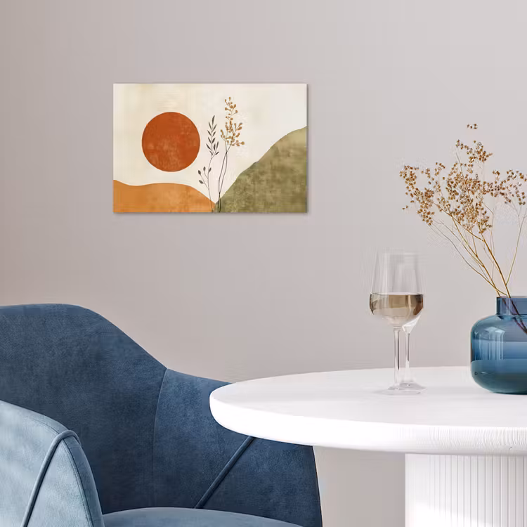 Zon - Abstract - Takken - Oranje poster papier klein -sfeer3
