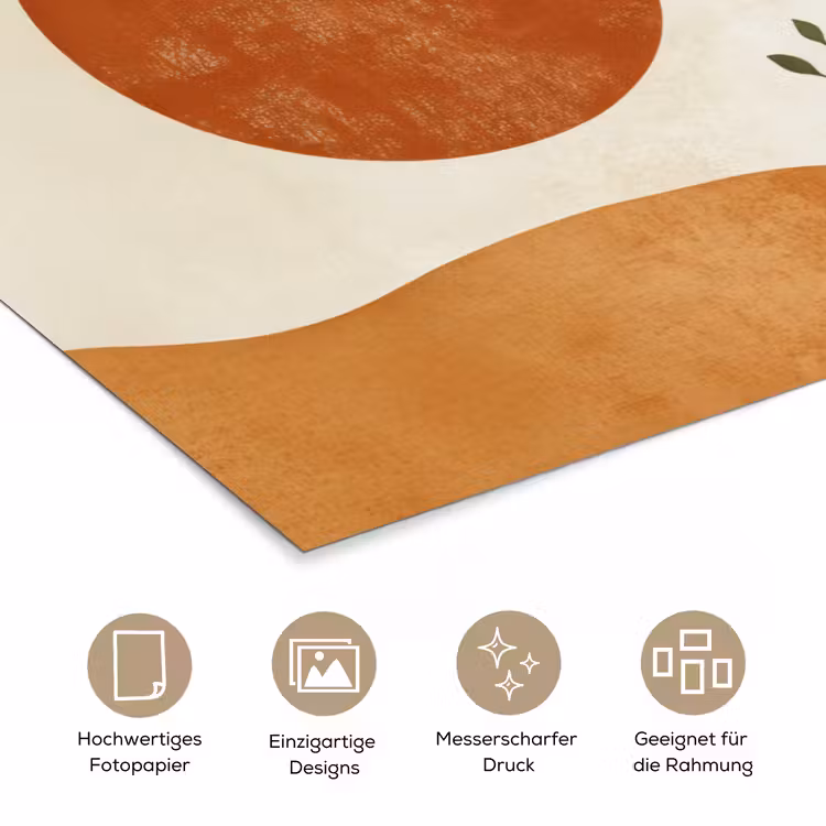 Zon - Abstract - Takken - Oranje poster papier klein -tcloseup_DE