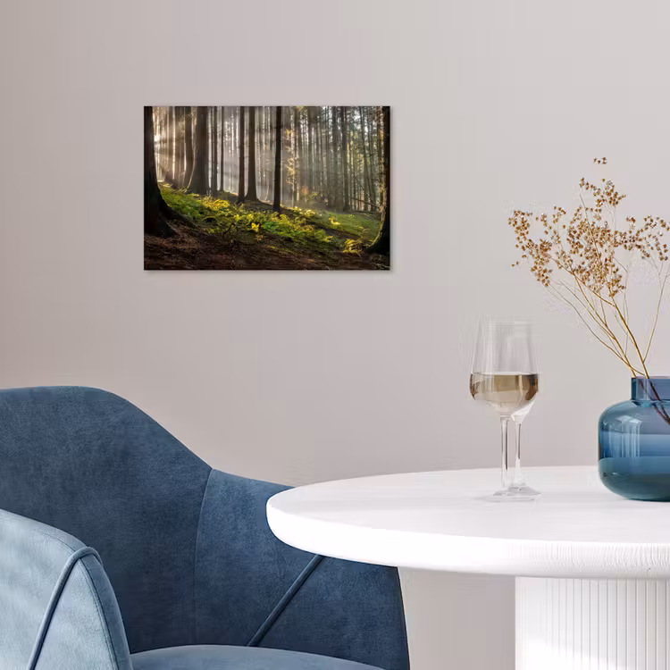Zon - Takken - Bomen - Bos - Natuur poster papier klein -sfeer3