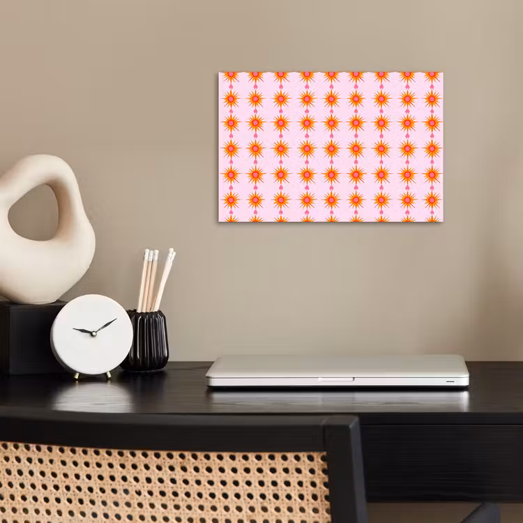 Zon - Motief - Roze poster papier klein 62 -sfeer1
