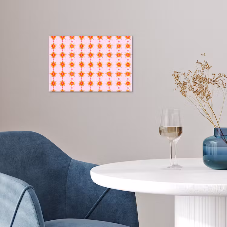 Zon - Motief - Roze poster papier klein 62 -sfeer3