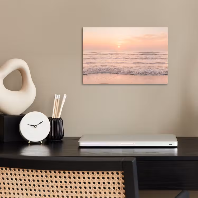 Zon - Strand - Roze poster papier klein -sfeer1
