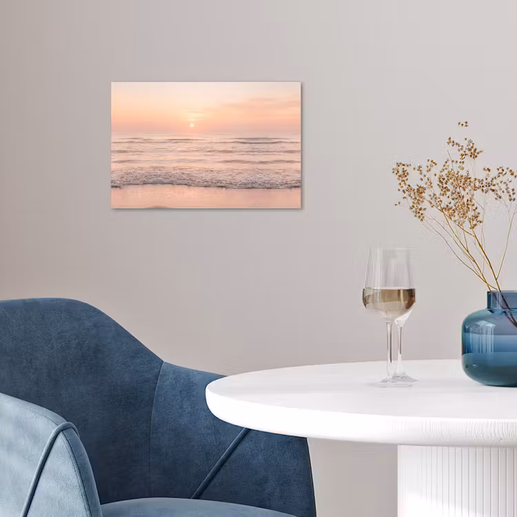 Zon - Strand - Roze poster papier klein -sfeer3