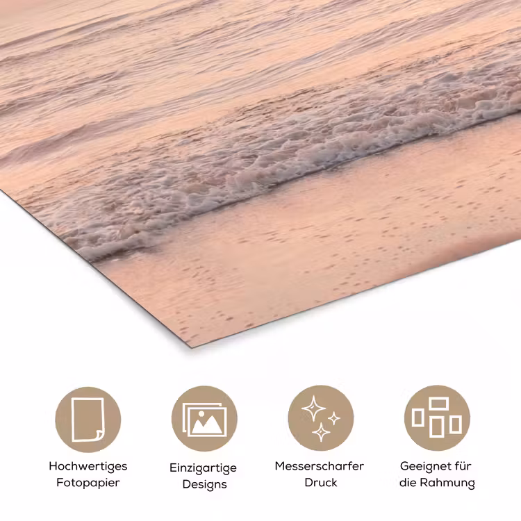 Zon - Strand - Roze poster papier klein -tcloseup_DE