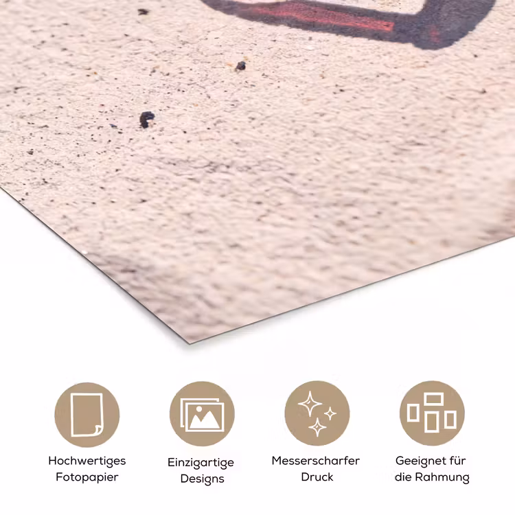 Zonnebril - Strand - Vakantie - Rood poster papier klein -tcloseup_DE
