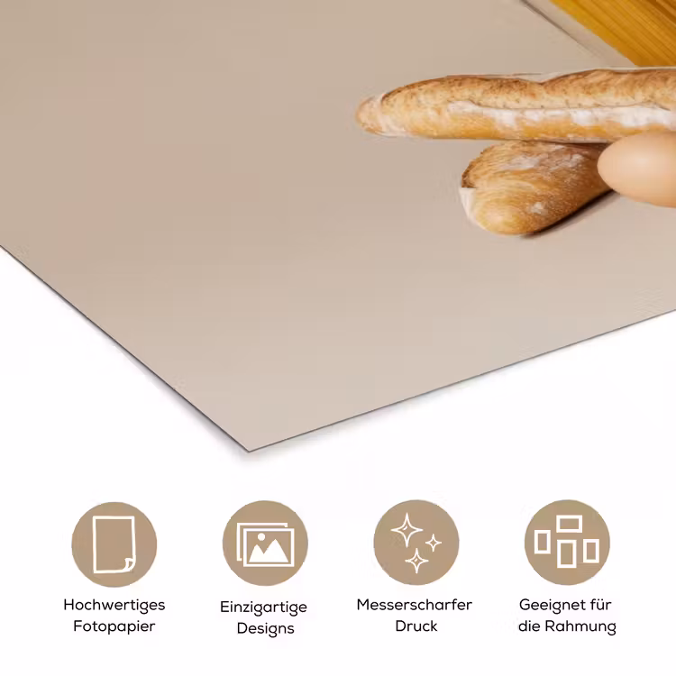 Spaghetti - Melk - Tomaten - Eieren - Brood poster papier klein -tcloseup_DE