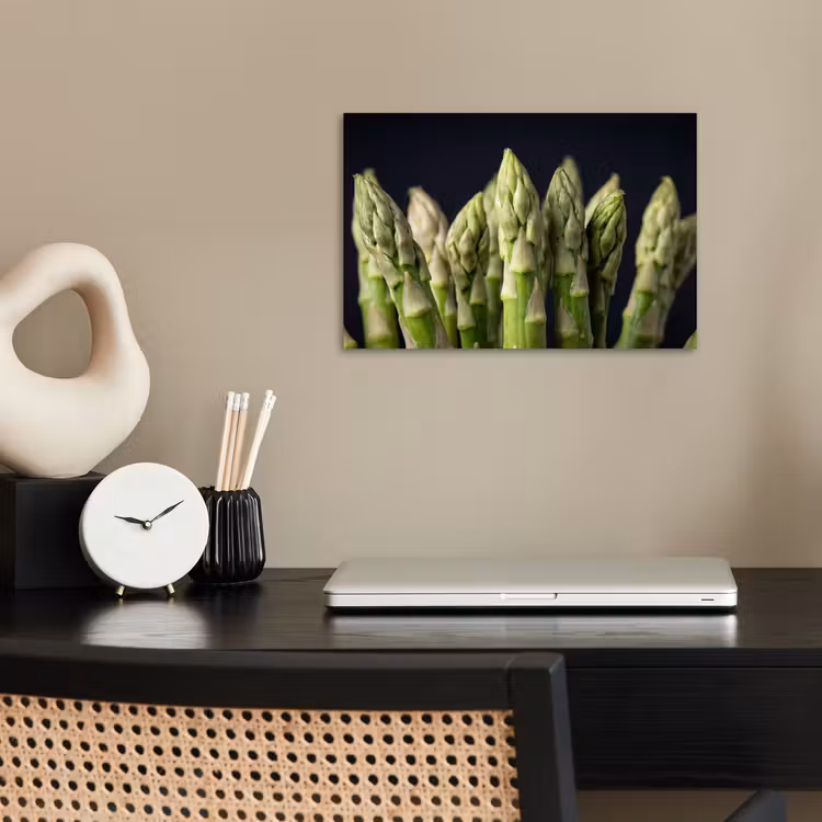 Asperges - Groen - Zwart poster papier klein -sfeer1