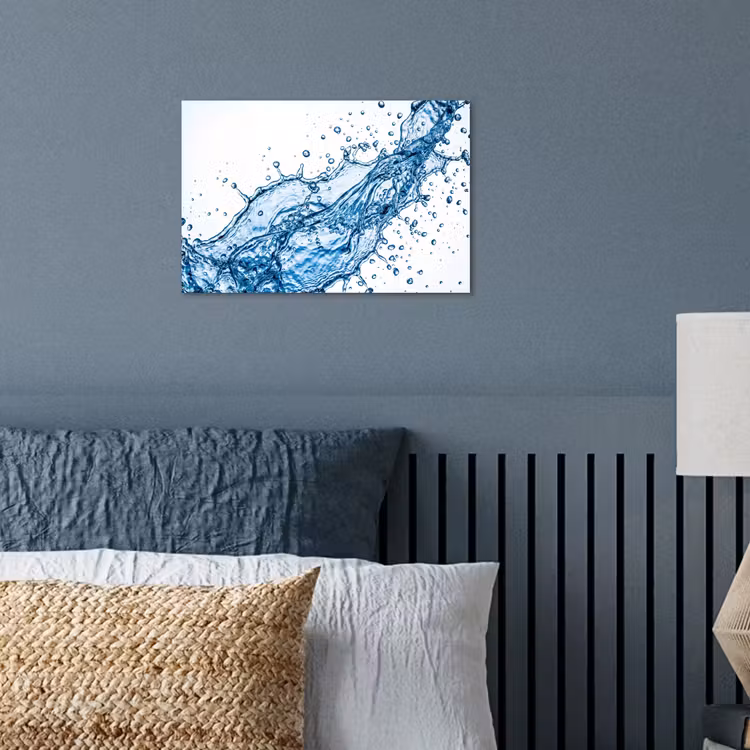 Spash - Water - Blauw poster papier klein -sfeer2