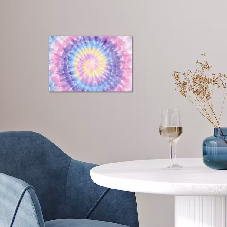 Spiraal - Tie dye - Pasteltinten poster papier klein -sfeer3