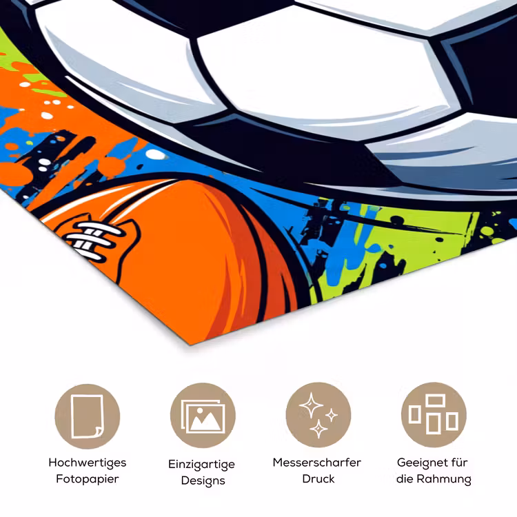Sport - Ballen - Kleurrijk poster papier klein -tcloseup_DE