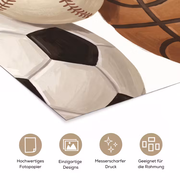 Sport - Ballen - Illustratie poster papier klein -tcloseup_DE