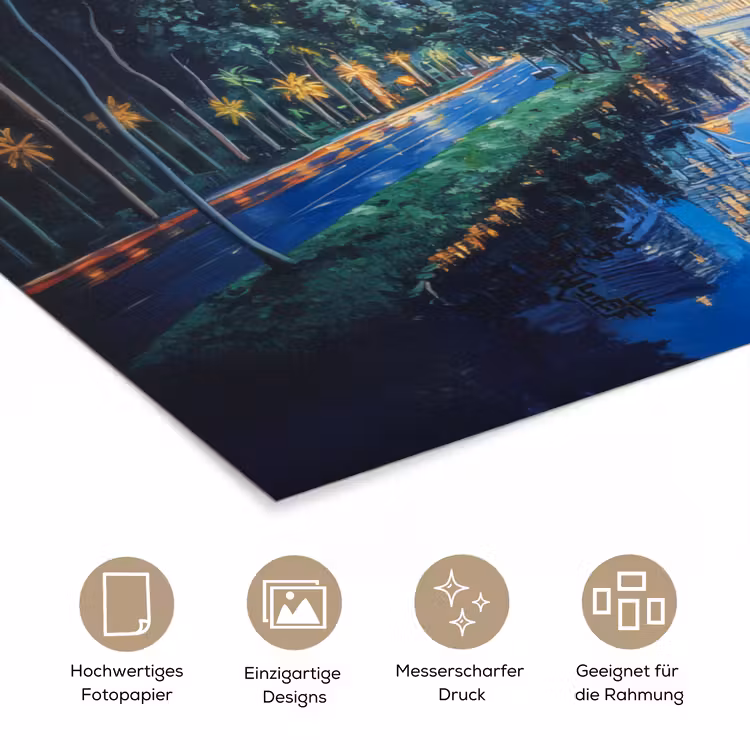 Stad Kuala Lumpur - Skyline - Wolkenkrabbers - Water poster papier klein -tcloseup_DE