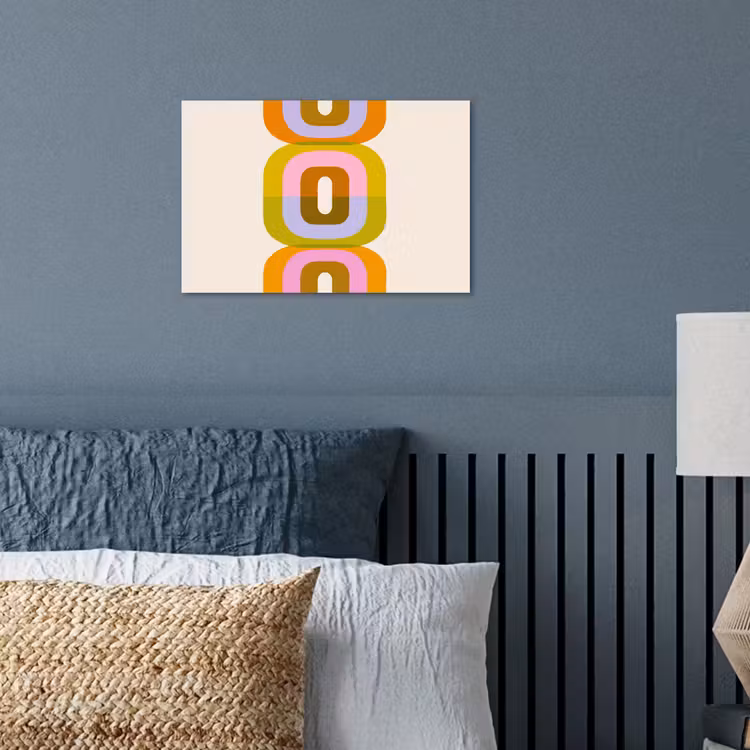 Stapel - Vormen - Geblokt - Oranje poster papier klein -sfeer2