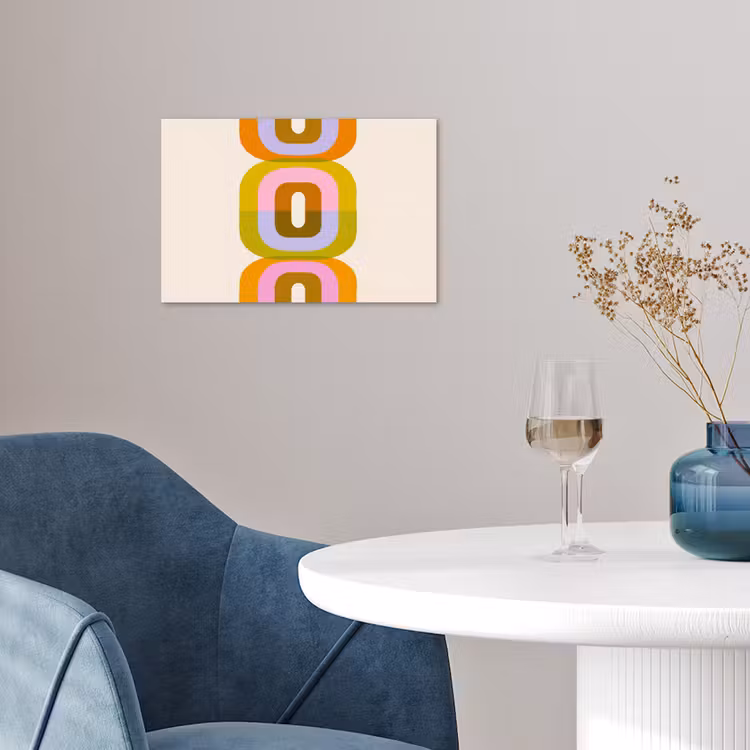 Stapel - Vormen - Geblokt - Oranje poster papier klein -sfeer3