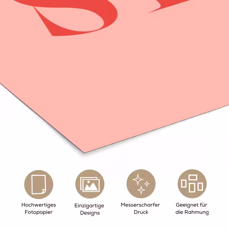 Star girl - Roze - Panter - Ster poster papier klein -tcloseup_DE