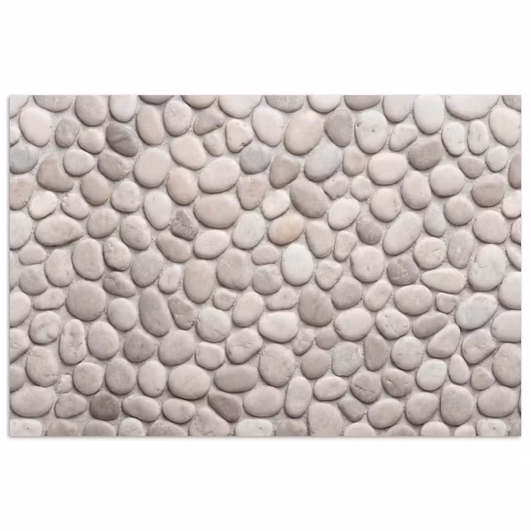 Steen - Kiezel - Natuur - Minimalistisch - Beige poster papier klein -3d