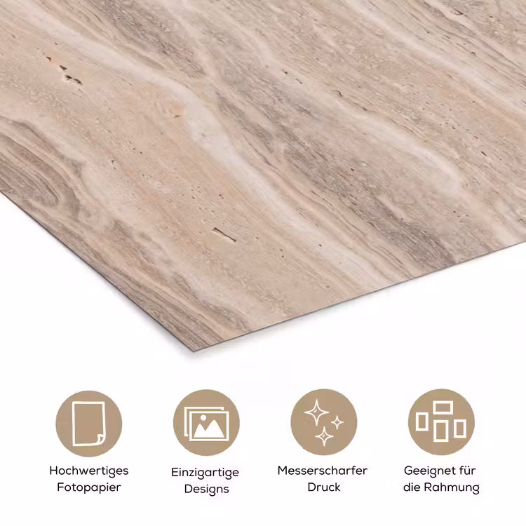 Steen - Patroon - Textuur - Natuurlijk - Beige poster papier klein -tcloseup_DE