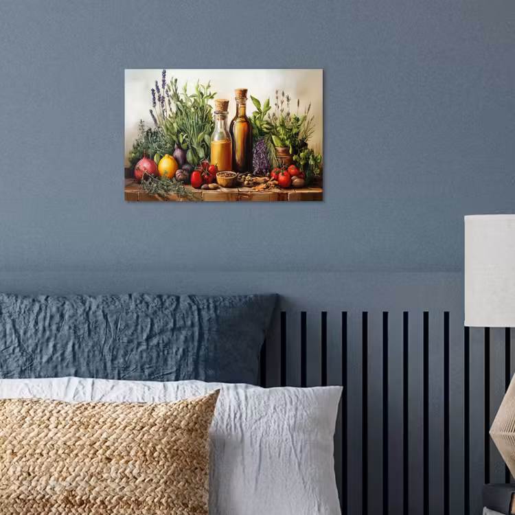 Stilleven - Kruiden - Specerijen - Fruit - Kleurrijk poster papier klein -sfeer2
