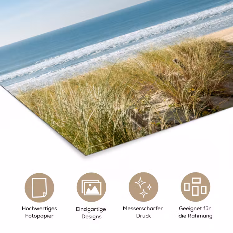 Strand - Zee - Duin - Zand - Zomer poster papier klein -tcloseup_DE