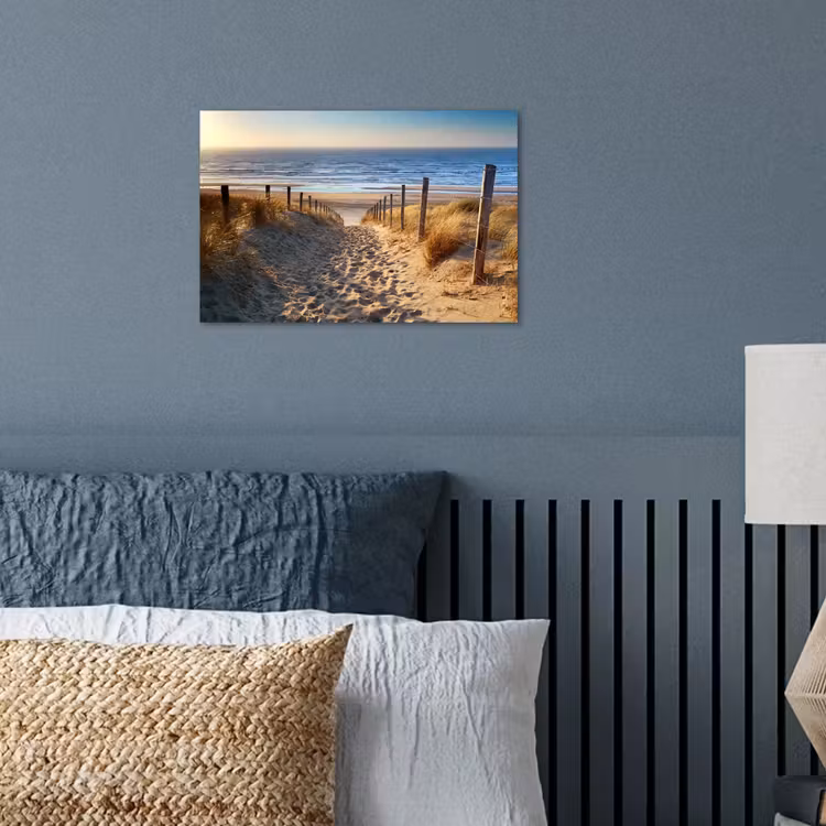Strand - Zee - Nederland - Duinen - Zon poster papier klein -sfeer2