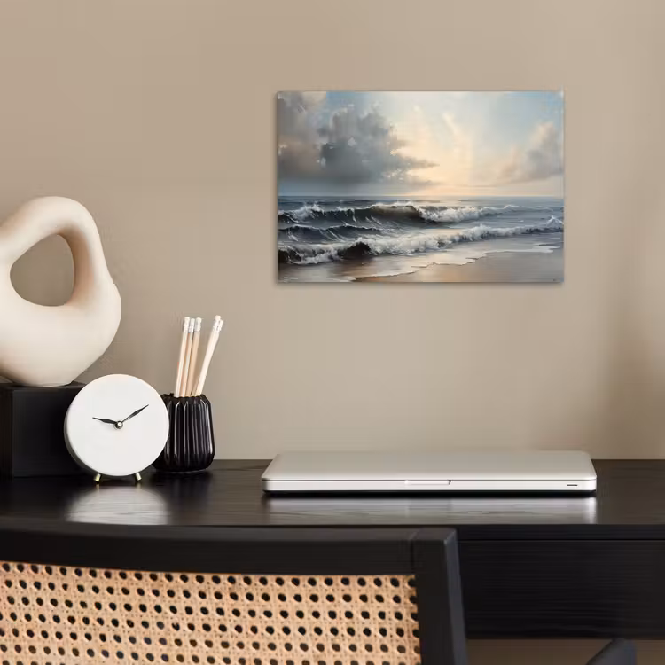 Strand - Zee - Zonsondergang poster papier klein -sfeer1