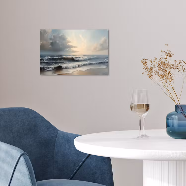 Strand - Zee - Zonsondergang poster papier klein -sfeer3