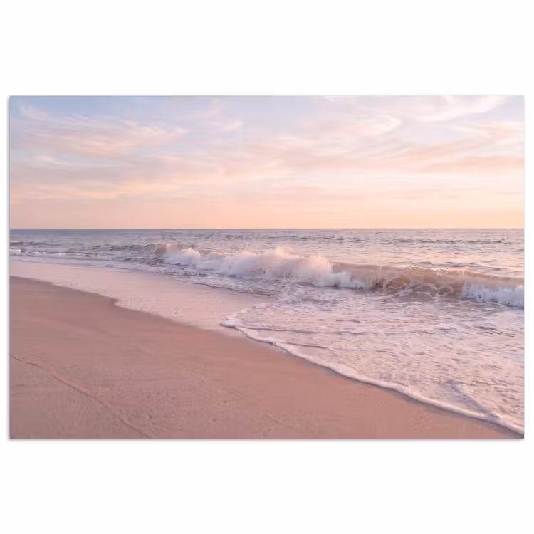 Strand - Zee - Golven - Natuur - Zonsondergang poster papier klein -3d