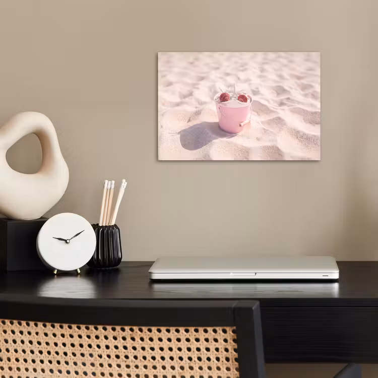 Strand - Schelpen - Zomer - Roze - Decoratie poster papier klein -sfeer1