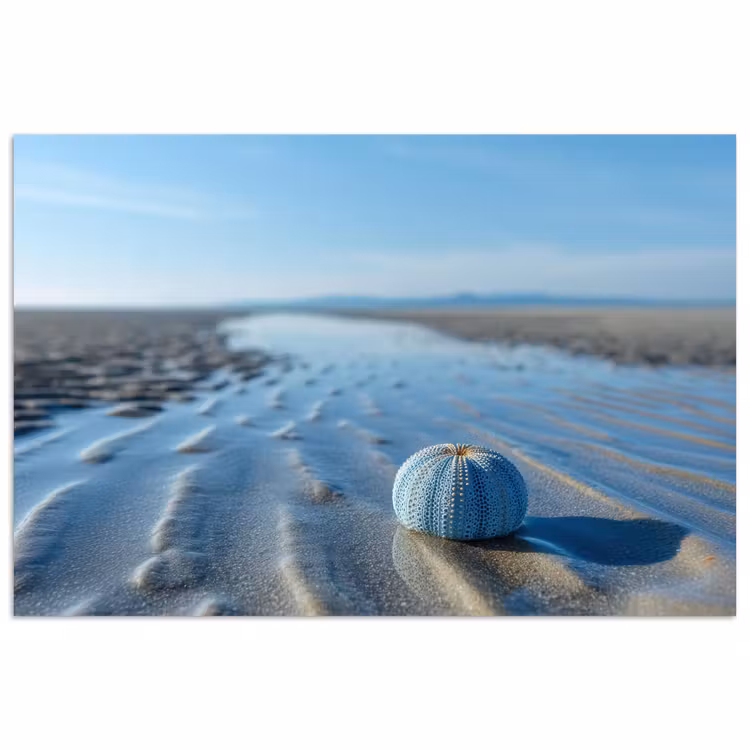 Strand - Schild - Water - Blauw poster papier klein -3d