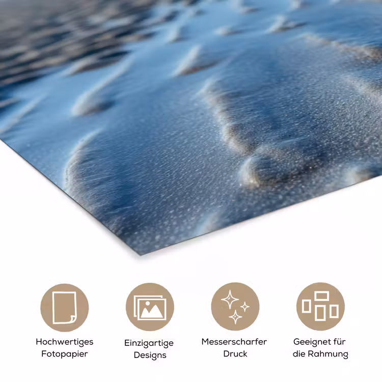 Strand - Schild - Water - Blauw poster papier klein -tcloseup_DE