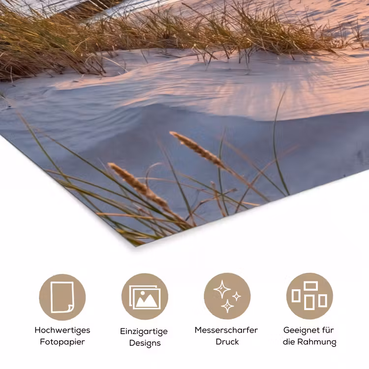 Strand - Zonsondergang - Natuur - Landschap poster papier klein -tcloseup_DE
