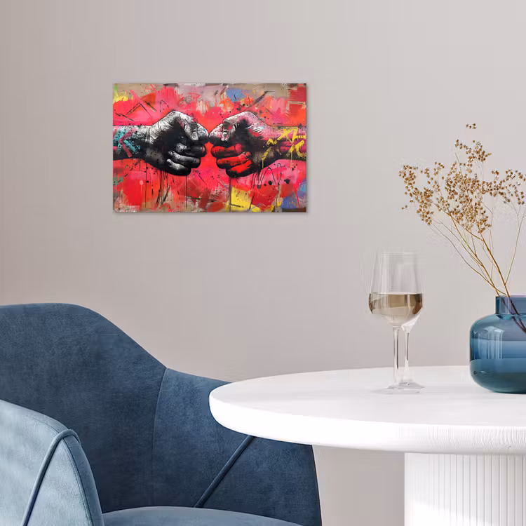 Street art - Handen - Graffiti - Kunst - Banksy poster papier klein -sfeer3
