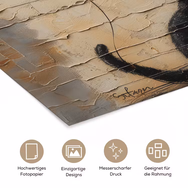 Street art - Kat - Ballon - Graffiti - Banksy poster papier klein -tcloseup_DE