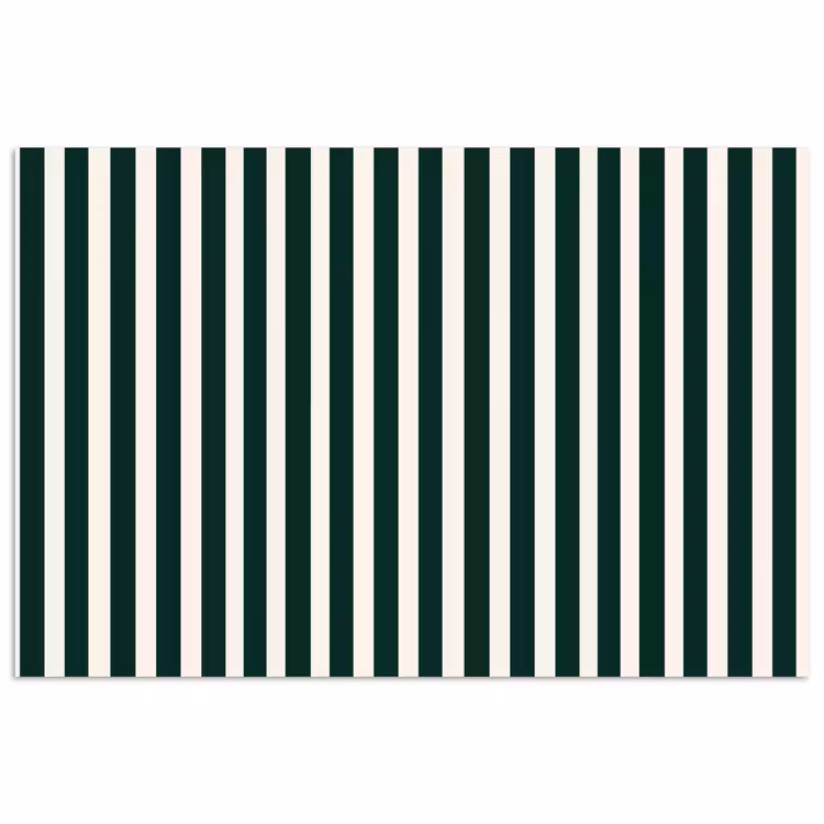 Strepen - Klassiek - Groen poster papier klein 62 -3d