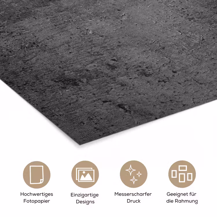 Structuur - Beton - Grijs - Industrieel - Rustiek poster papier klein -tcloseup_DE
