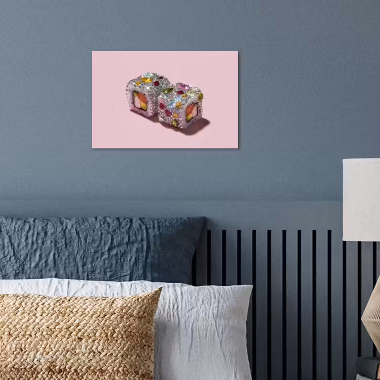 Sushi - Rolletjes - Steentjes - Kleurrijk poster papier klein -sfeer2