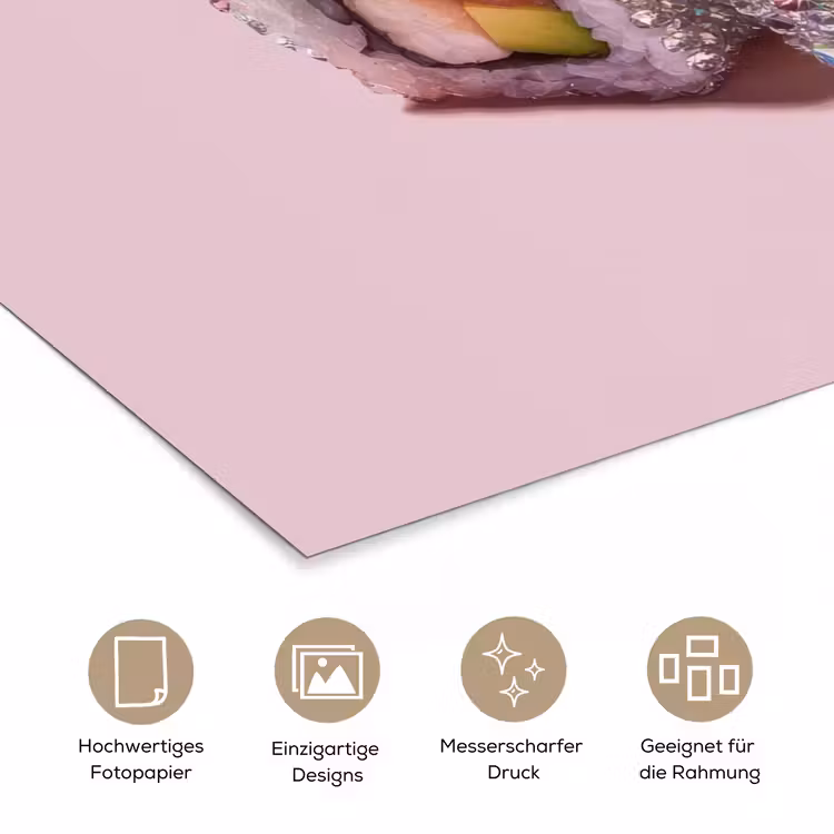 Sushi - Rolletjes - Steentjes - Kleurrijk poster papier klein -tcloseup_DE