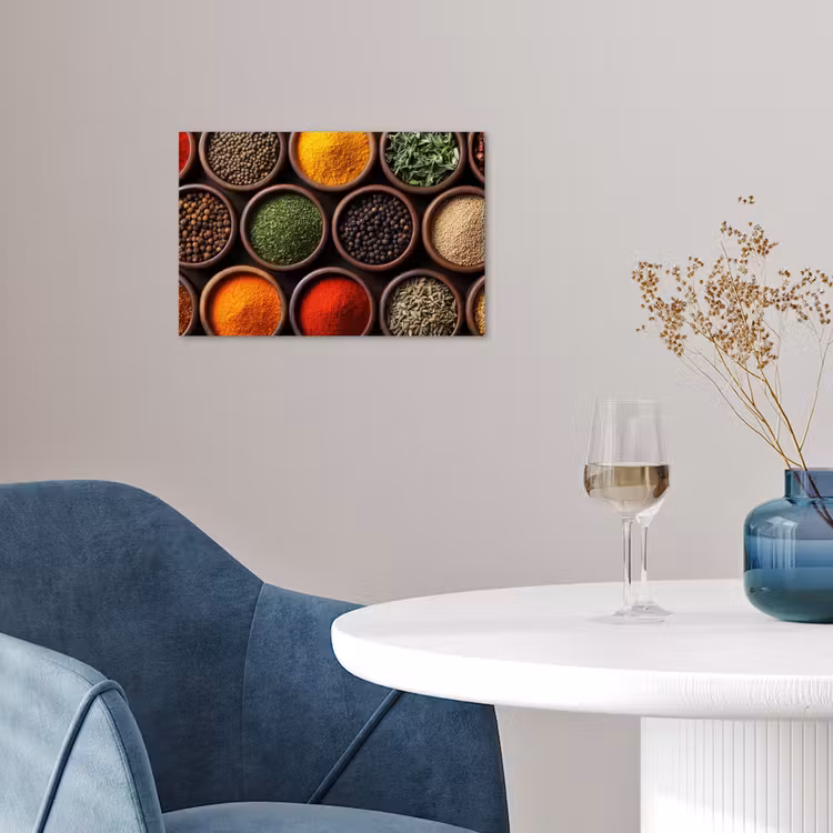 Bakjes - Hout - Kruiden - Kleurrijk poster papier klein -sfeer3