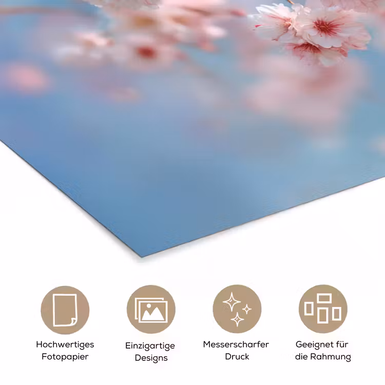 Takken - Bloesems - Roze poster papier klein -tcloseup_DE