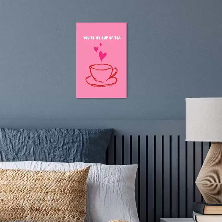 Thee - Roze - Valentijn - Tekst poster papier klein -sfeer2