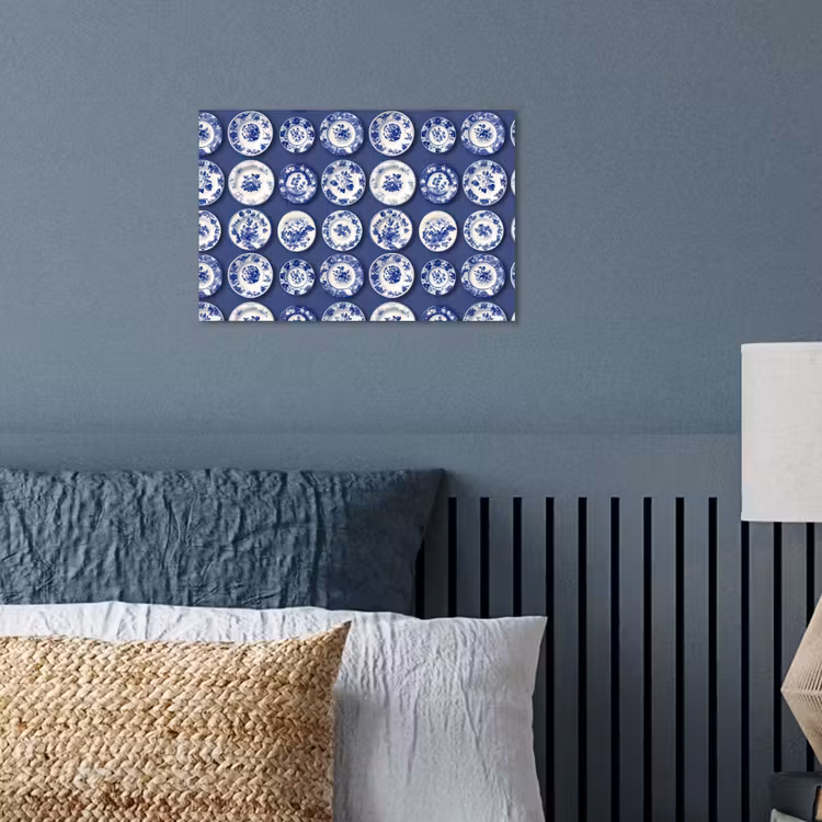 Borden - Floraal - Blauw poster papier klein 62 -sfeer2