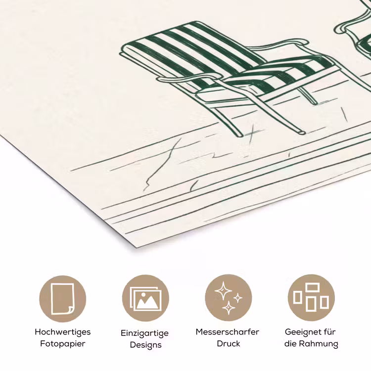Terras - Illustratie - Groen poster papier klein -tcloseup_DE