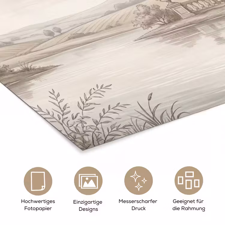 Terras - Water - Natuur - Landschap poster papier klein -tcloseup_DE
