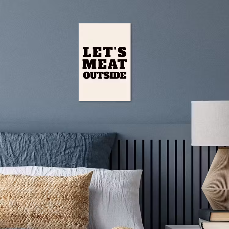 Tekst - Blokletters - Zwart - Vlees poster papier klein -sfeer2