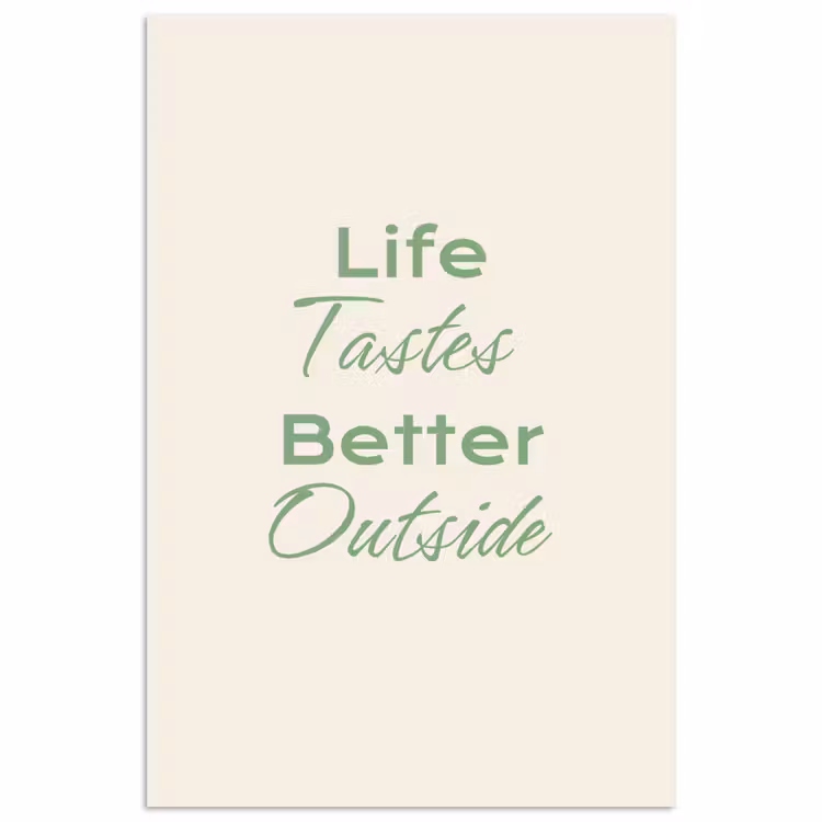 Tekst - Sierlijk - Letters - Groen poster papier klein -3d
