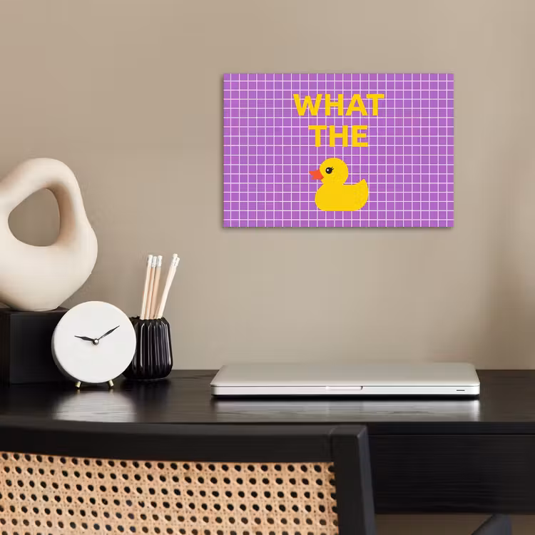 Tekst - Eend - Paars poster papier klein -sfeer1