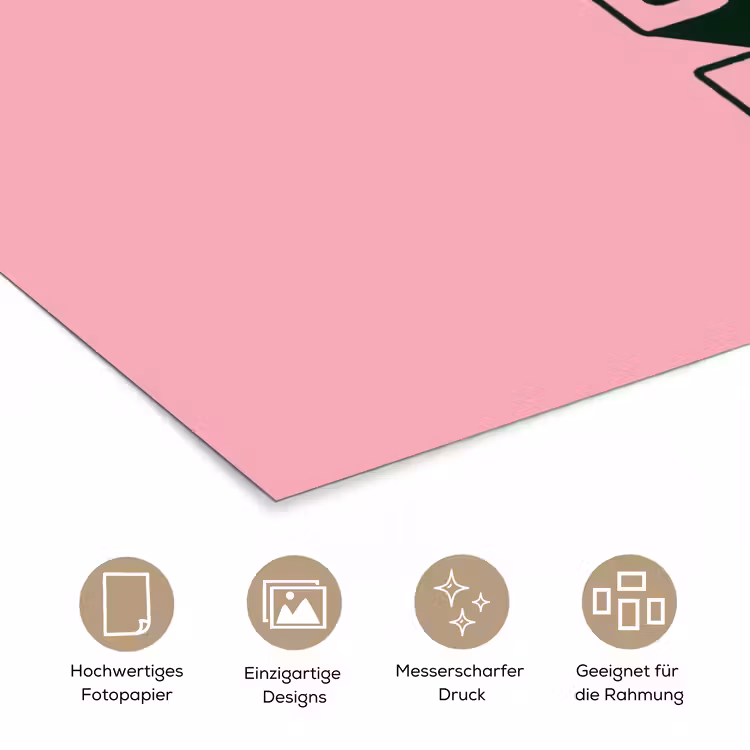 Tekst - Grafisch - Groen - Schaduw poster papier klein -tcloseup_DE