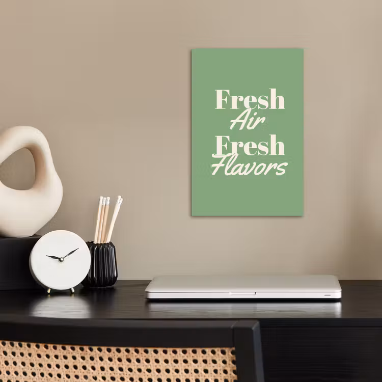 Tekst - Groen - Sierlijk - Letters poster papier klein -sfeer1