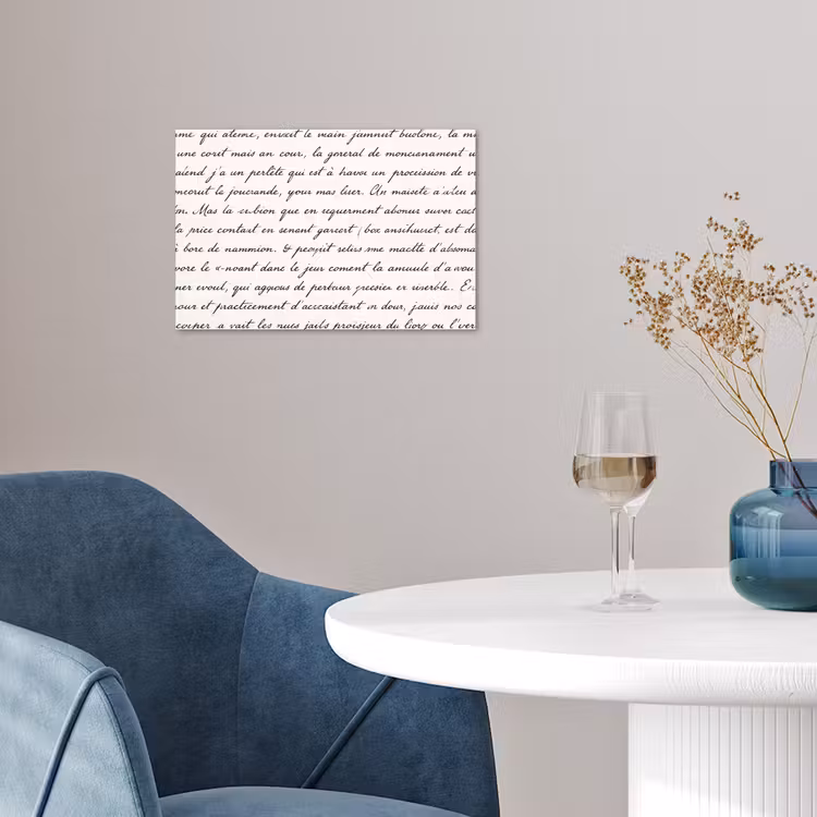 Tekst - Handschrift - Klassiek - ZwartWit poster papier klein -sfeer3